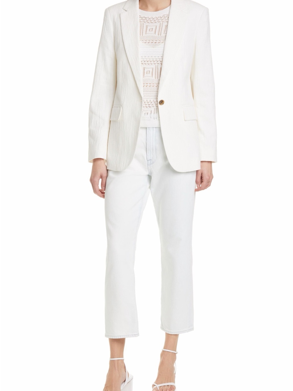Frame Denim White Flare Jeans